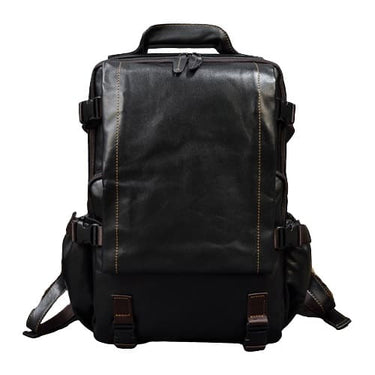 bolsas mochilas piel hombre negro